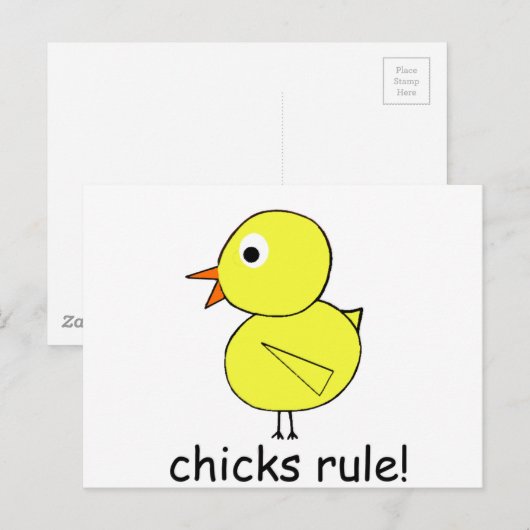 Hühnerregel Postkarte (Vorne/Hinten)