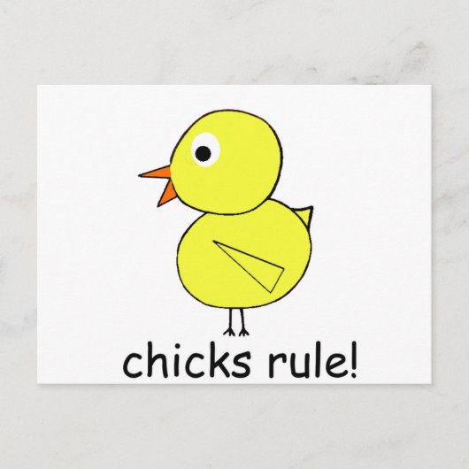 Hühnerregel Postkarte (Vorderseite)