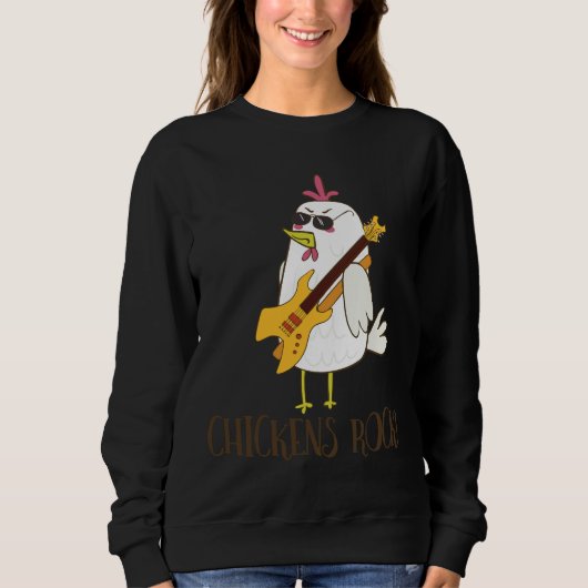 Hühnerrock Niedliches Hühnchen Sweatshirt (Vorderseite)