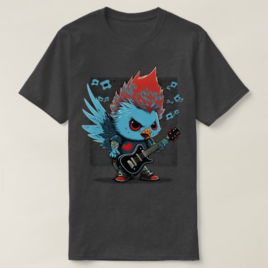 Hühnerrocker T-Shirt (Design vorne)