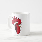 Hühnerrooster Kaffeetasse (Vorderseite Links)