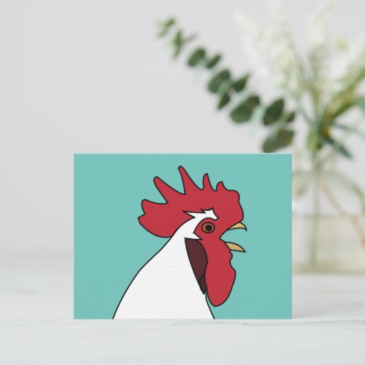 Hühnerrooster Postkarte (Stehend Vorderseite)