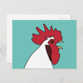 Hühnerrooster Postkarte (Vorne/Hinten)