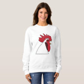 Hühnerrooster Sweatshirt (Vorne ganz)