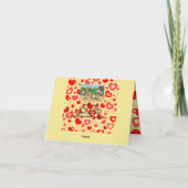 Hühnerrooster Valentine Liebe Romantischer Spaß Karte (Rückseite)