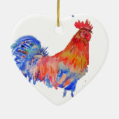Hühnerrooster Wasserfarbe Liebe Vater Dekoration (Hinten)