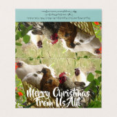 Hühnerroster aus unserem Weihnachtskarten-Set (Außenseite Aufgefaltet)