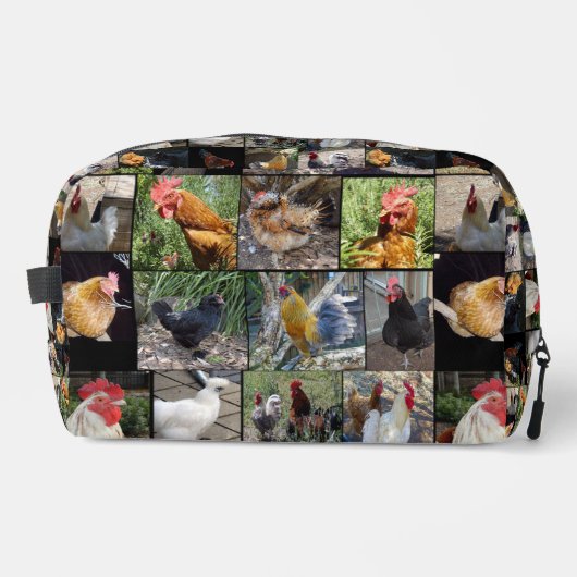 Hühnerroster-Fotolage, Hygienebeutel Waschbeutel (Vorderseite)