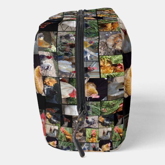 Hühnerroster-Fotolage, Hygienebeutel Waschbeutel (Rechts)