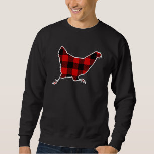 Hühnerrot Buffalo Kariert Hen Fowl Matching Pj Fam Sweatshirt