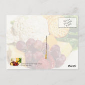 Hühnersalat mit Früchten und Kräckern Postkarte (Rückseite)