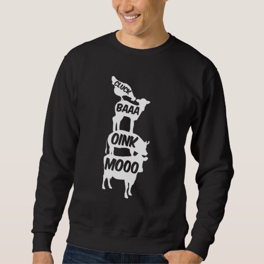 Hühnerschweinschaf-Heuschnuppe Sweatshirt (Vorderseite)