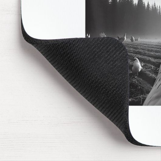 Hühnerselfie mit Alien Ufo T-Shirt Funny Gaben Män Mousepad (Ecke)