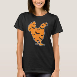 Hühnersilhouette - Halloween-Muster Fledermäuse Or T-Shirt