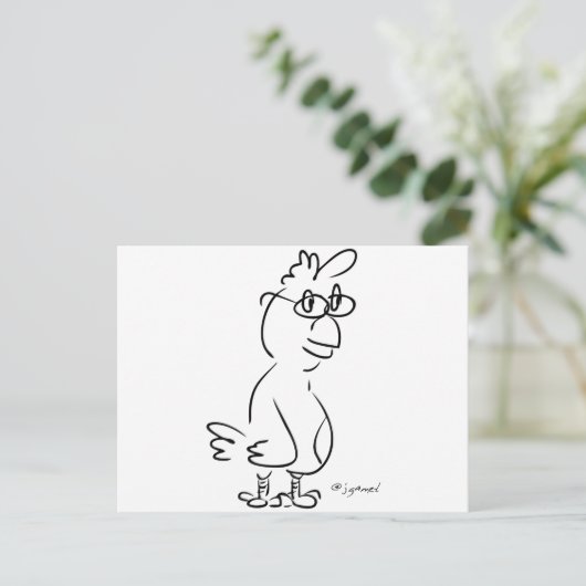 Hühnerspeces Postkarte (Stehend Vorderseite)