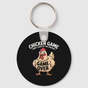 Hühnerspiel Schau nicht auf das Huhn Lustiges Huhn Schlüsselanhänger