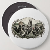 Hühnerstall auf dem Bauernhof Button (Vorne & Hinten)