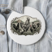 Hühnerstall auf dem Bauernhof Button (Beispiel)