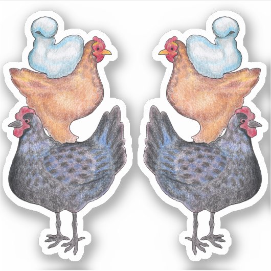 Hühnerstall Aufkleber (Vorderseite)