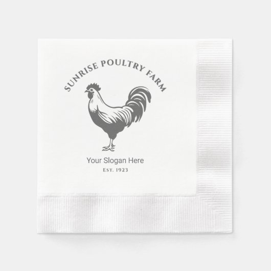 Hühnerstall-Haus-Papier-Tischserviette Serviette (Vorderseite)