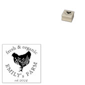 Hühnerstall personalisierter Name Gummistempel (Stempel)