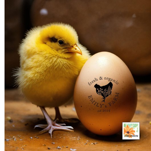 Hühnerstall personalisierter Name Gummistempel