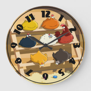 Hühnerstall-Uhr Große Wanduhr