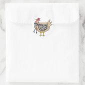 Hühnersticker Runder Aufkleber (Tasche)