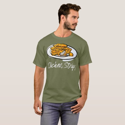 Hühnerstreifen Frittierte Tenders Hot Wings Finger T-Shirt (Vorne ganz)