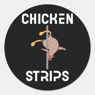 Hühnerstreifen Funny Dancing Chicken Grillen Barbe Runder Aufkleber
