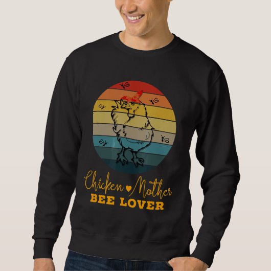 Hühnerstück Hen Bee Beekeeper Honey Addict Te Sweatshirt (Vorderseite)
