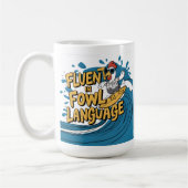 HühnerSurfer lernen fließend in der Sprache der Ge Kaffeetasse (Links)