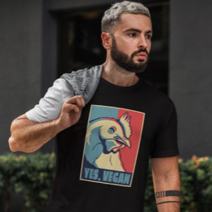 Hühnertierposter Vegan T-Shirt