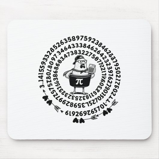 Hühnertopf Fassungsvermögen Rechner Mathelehrer Pi Mousepad (Vorne)