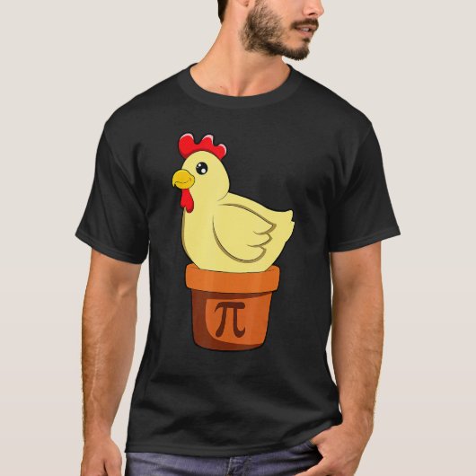 Hühnertopf Pi Mathtag T-Shirt (Vorderseite)