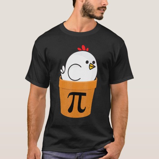 Hühnertopf Pi Mathtag T-Shirt (Vorderseite)