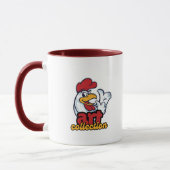 Hühnertypografie Tasse (Links)