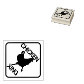 Hühnerüberquerungsstempel Gummistempel (Stempel)