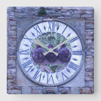 Hühneruhr Quadratische Wanduhr