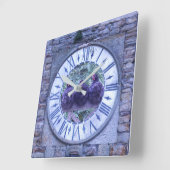 Hühneruhr Quadratische Wanduhr (Winkel)