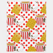 Hühnerwaffeldecke Fleecedecke (Vorderseite)