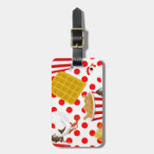 HühnerWaffeln Gepäckanhänger (Vorderseite vertikal)