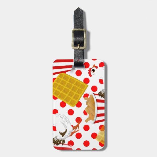 HühnerWaffeln Gepäckanhänger (Vorderseite vertikal)