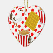 HühnerWaffeln Keramik Ornament (Links)