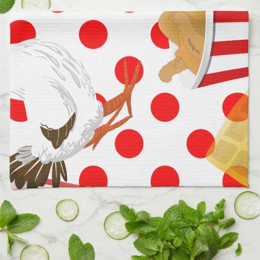 HühnerWaffeln Küchentuch (Gefaltet)