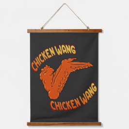 Hühnerwald-Topped-Wandteppiche Wandteppich Mit Holzrahmen