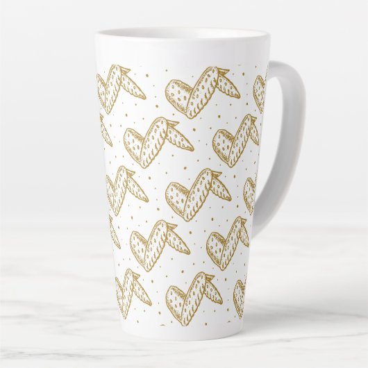 Hühnerwalzmuster Milchtasse (Rechte Ecke)