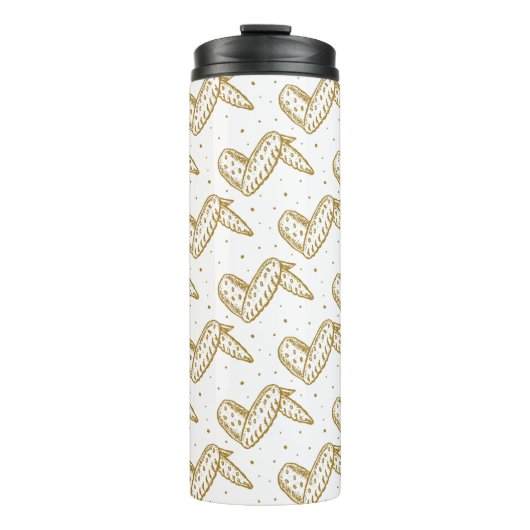 Hühnerwalzmuster Thermosbecher (Vorderseite)