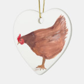 Hühnerwasserfarbe beim Bauer Farm Keramik Ornament (Links)