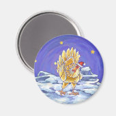 Hühnerweihnachten Magnet (Vorderseite/Rückseite)